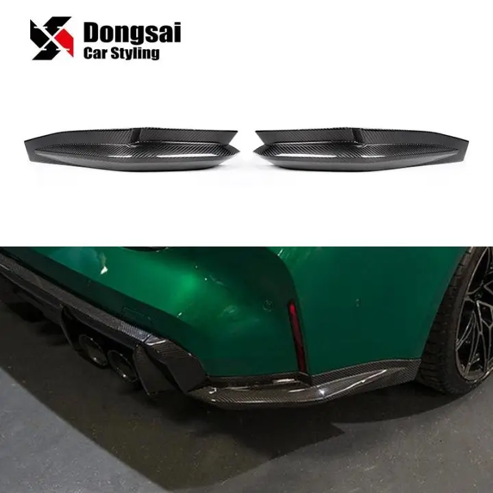 OEM стиль сухой УГЛЕРОДНЫЙ Задний бампер губы рокер крыло боковые разветвители закрылки для BMW M4 G82 G83 соревнование 2020 +