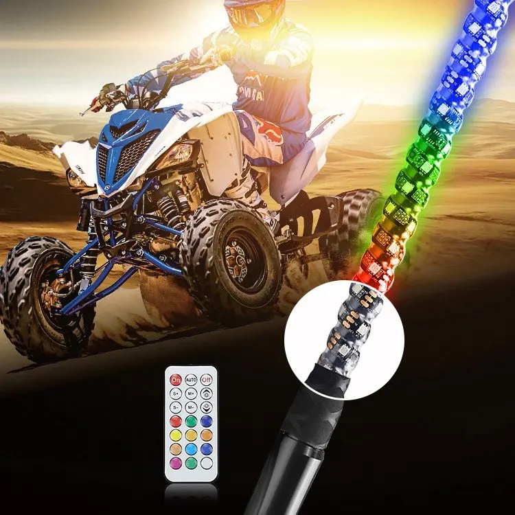 4ft Led light auto lighting systems finishing touch lumina sequential synth ns-atmosphere LED whip for rzr polaris ATV UTV
