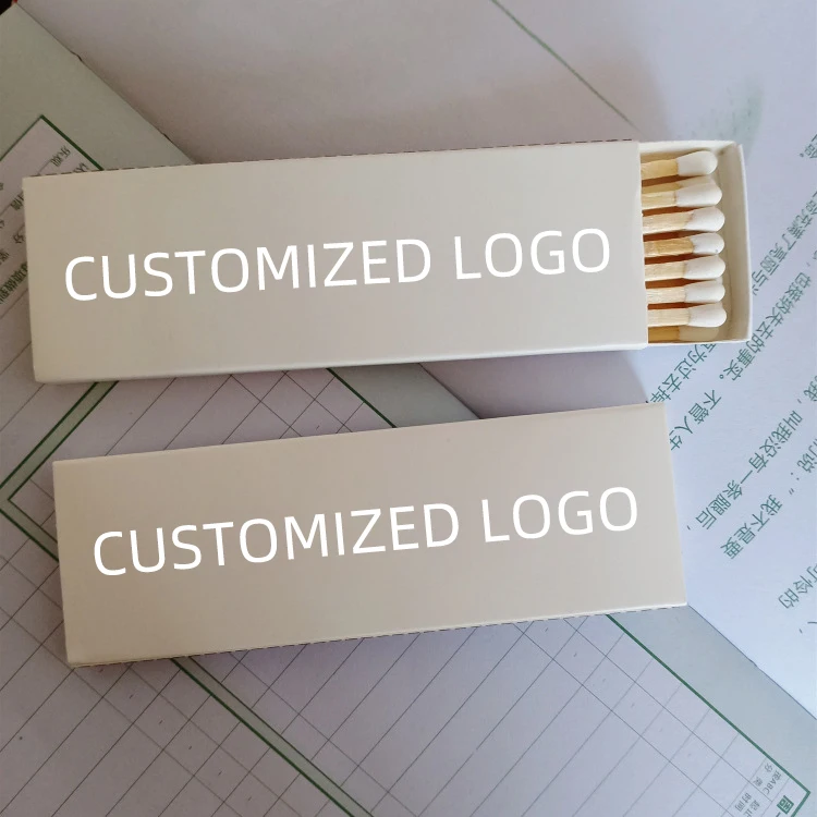 Custom Logo Colorful Long Sticks Safety Wooden Box Matches Sticks For Candle