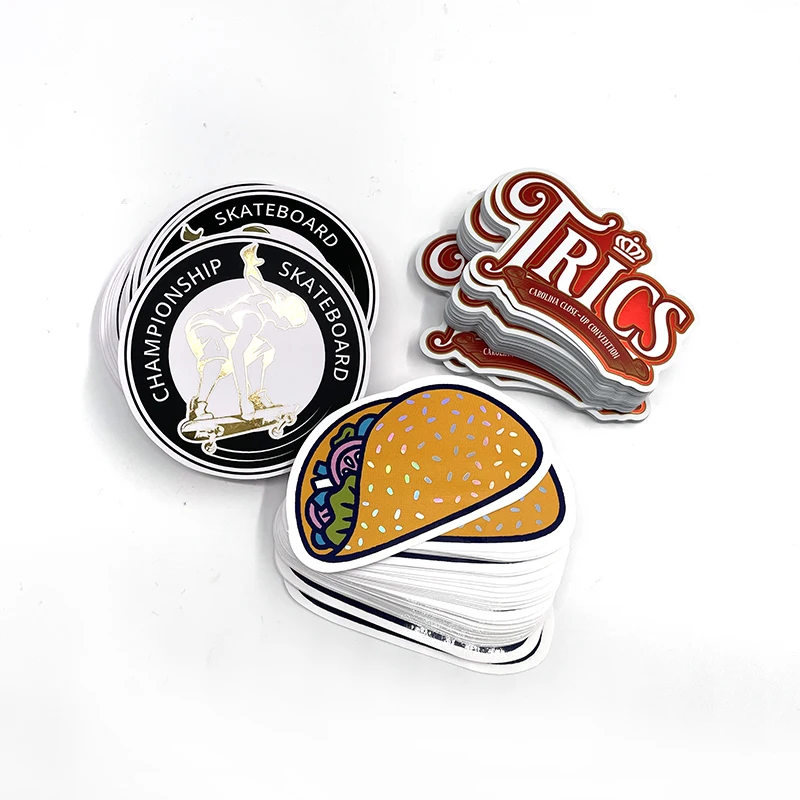 Custom self adhesive packaging label screen printing outdoor car logo waterproof pvc die cut vinyl sticker for laptop