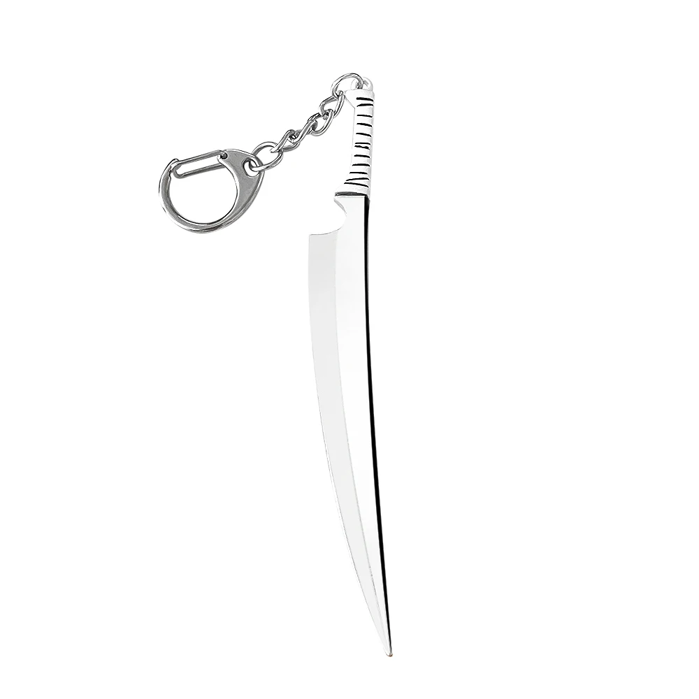 New Design Bleach Key Chain Anime Shinigami Keychain Cos Jewelry Weapon Knife Model Keychain
