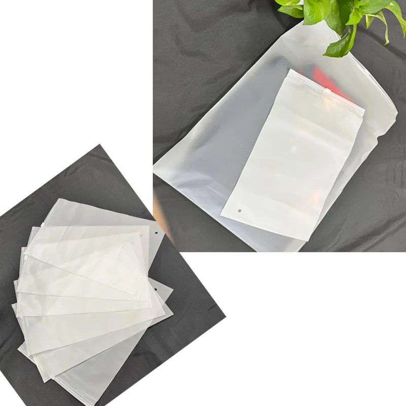 Custom Logo Printed Reusable Packaging Plastic Frosted Zip Lock Zipper Pouch Ziplock Bag Storage Organizer For Clothing