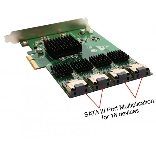  Новое обновление версии 16-портовый PCIe SATA III 6G контроллер