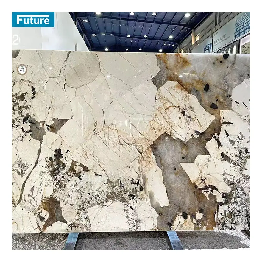 Luxury Natural Pandora Marble Slab For Wall Panel Kitchen Island Countertop Floor Tiles Celling Tiles Buddha Statue Dining Table