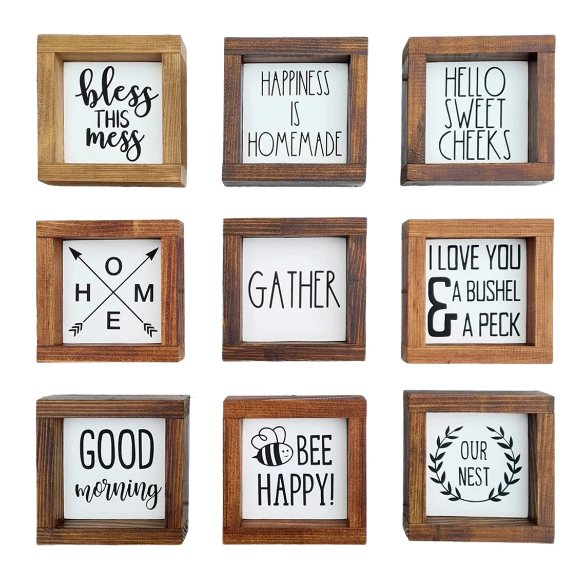 Rustic Mini Cute little Home signs to put up in farmhouse style country nursery house decoration shabby chic