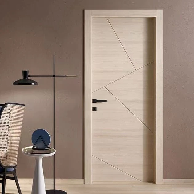 Wholesale Price Apartment Prehung Laminate MDF HDF Wooden Door Interior Doors Room Door