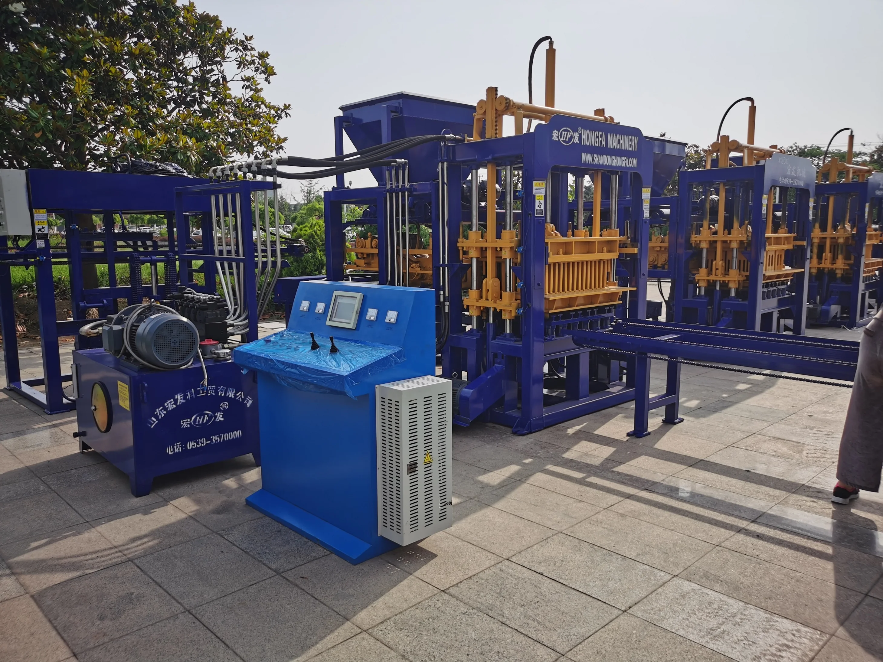 QT4-15C automatic making machine brick/popular selling cement brick machine/brick machinery