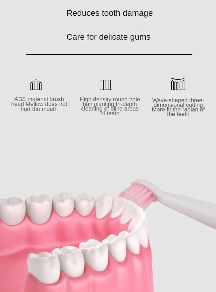 HF-1203 Adult Ultrasonic Smart Sonic Electric Toothbrush USB charging Teeth Whitening toothbrush electric for adult