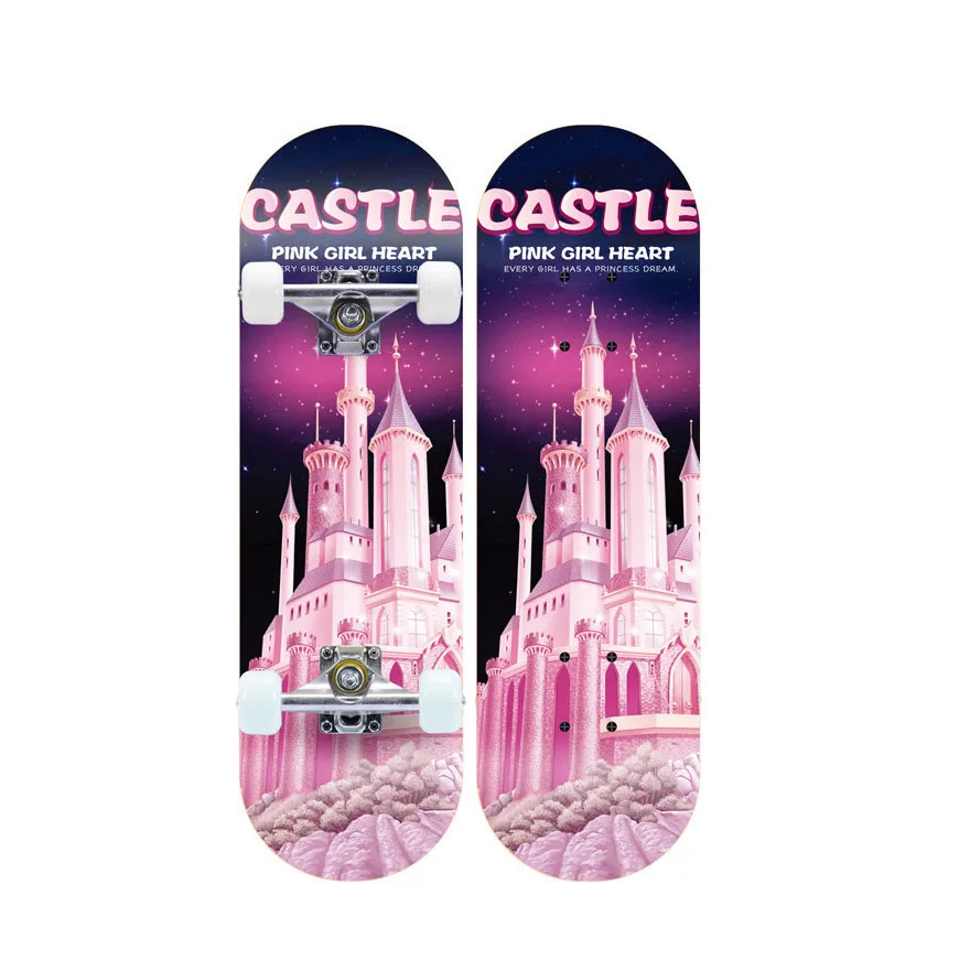 Kids Complete Skateboards for Beginners Layer Canadian Maple Double Kick Skateboard