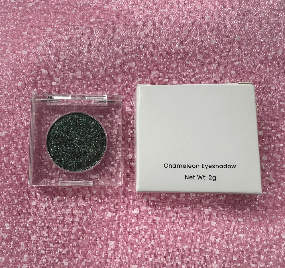 Private Label Crystal Clear Container  High Pigment Chameleon Rainbow Eyeshadow Pressed Multichrome Eyeshadow