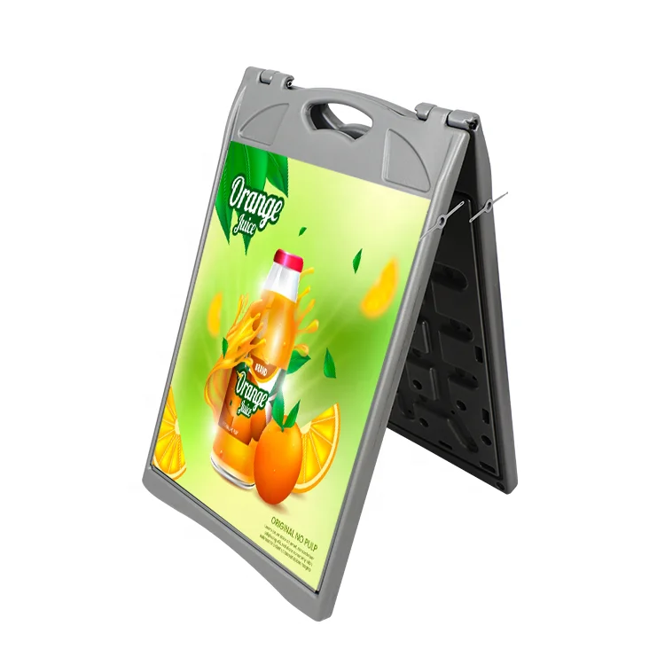 Custom wind resistant pavement sandwich plastic sidewalk sign a frame board