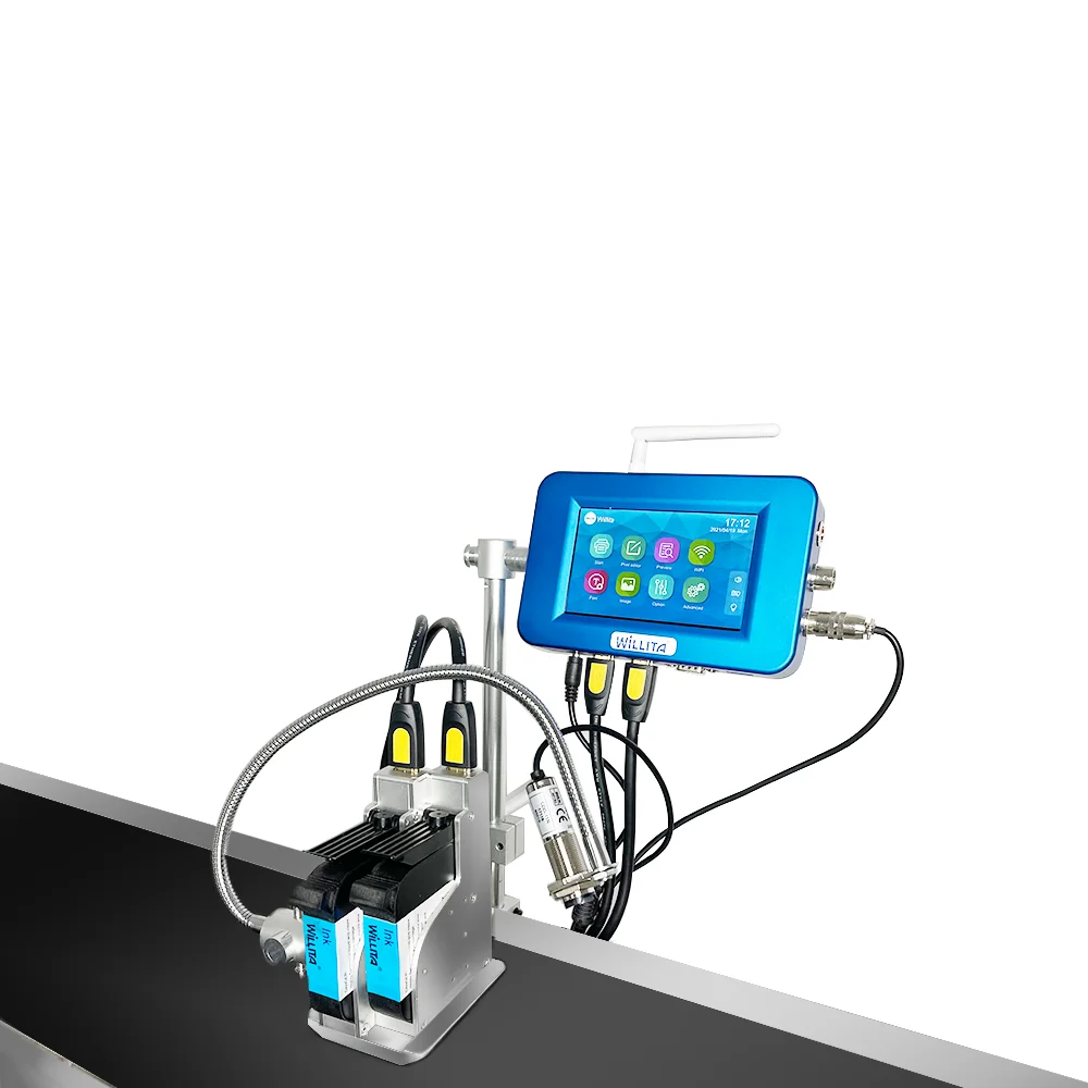 Онлайн 25 4 мм 50 8 термоструйный принтер непрерывный струйный Tij кодирующий аппарат