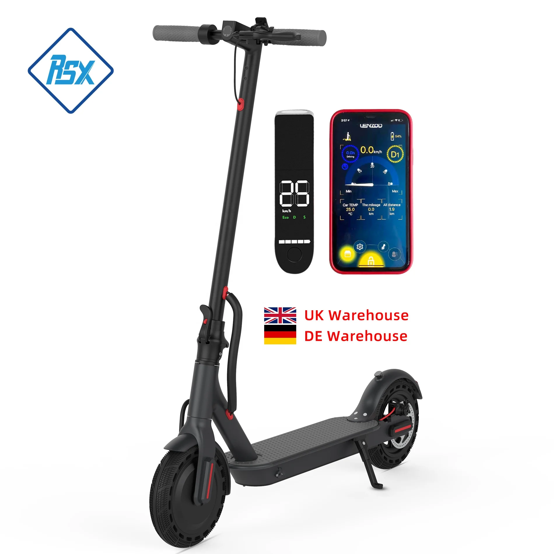 
DDP Free Duty europe Germany warehouse 36V 10Ah 350w Skateboard Foldable motorcycle E scooter adult Electric Scooter 