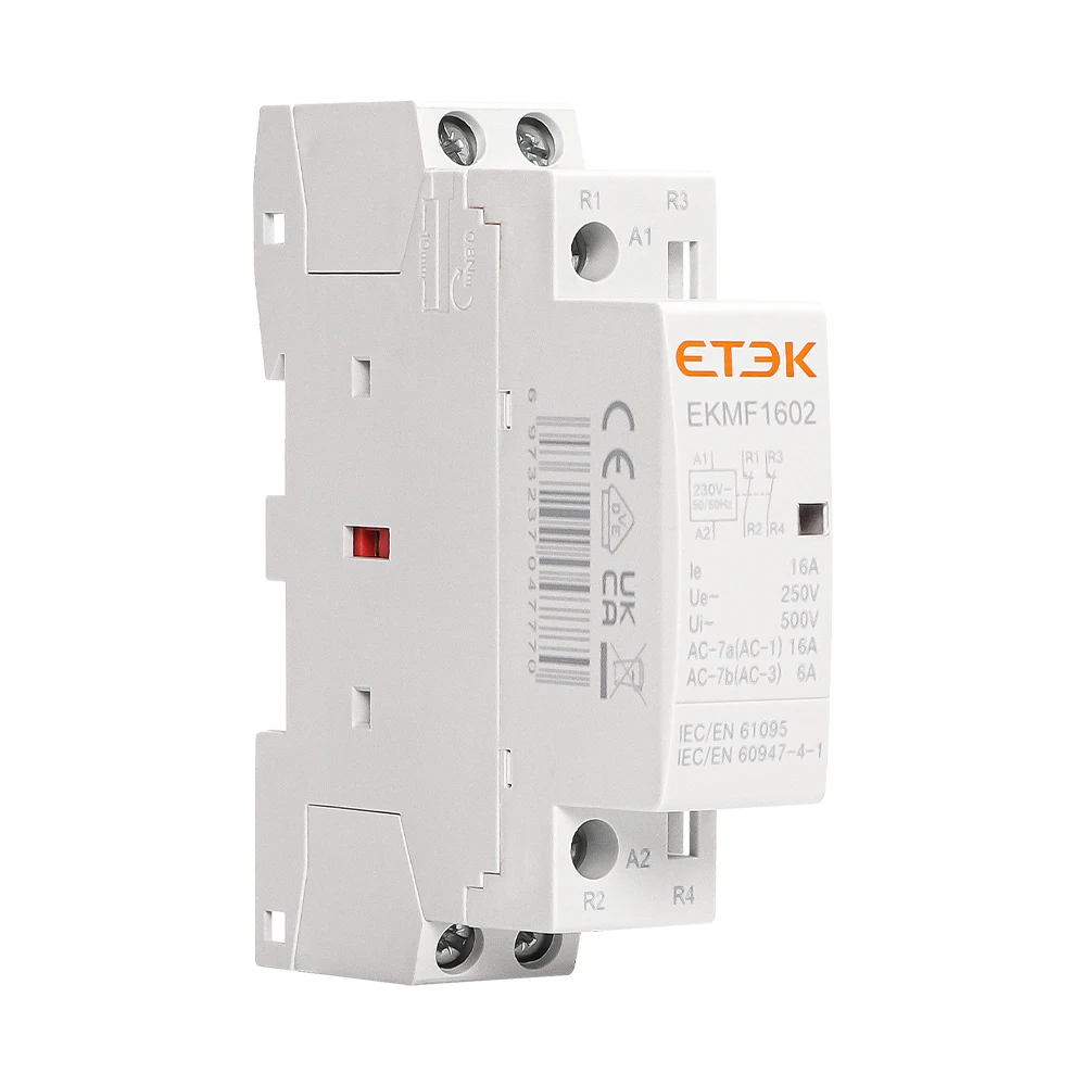 ETEK  AC 220V Connector 2p 4p low voltage magnetic modular contactors