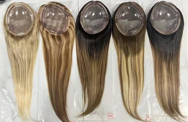 Женский парик для волос B2 # ombre длинных Блонд с мононической основой европейские волосы без повреждений класс 12 А плотность 150