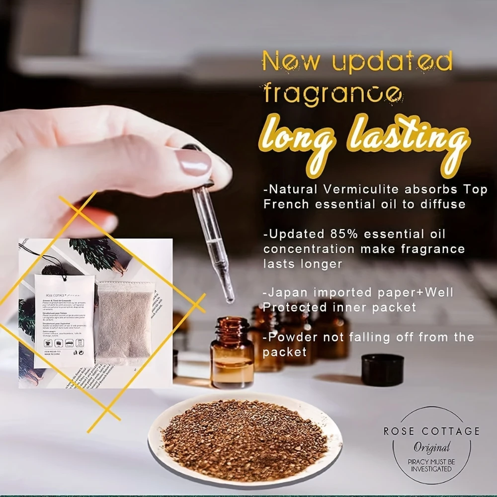 Long-Lasting Sachets Bags Home Fragrance Sachet 6 Scents Option- Lavender Rose Jasmine Lily Camomille Vanilla