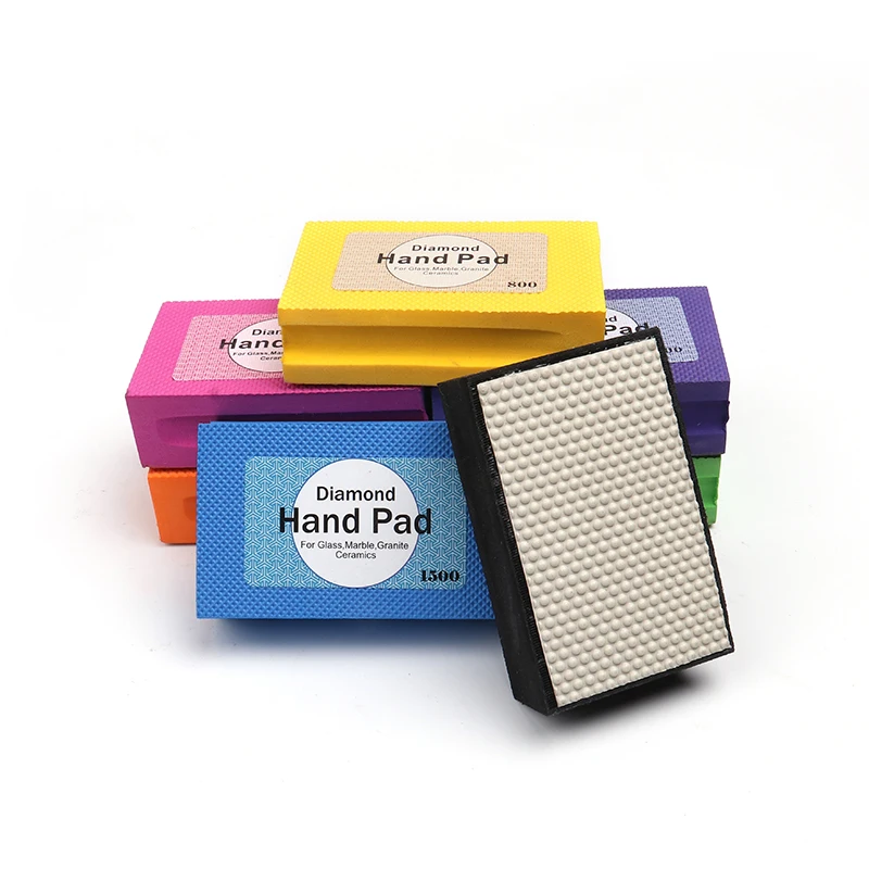 Factory Price Custom 60*92mm Diamond Hand Polishing Sanding Block Pads For stones concrete