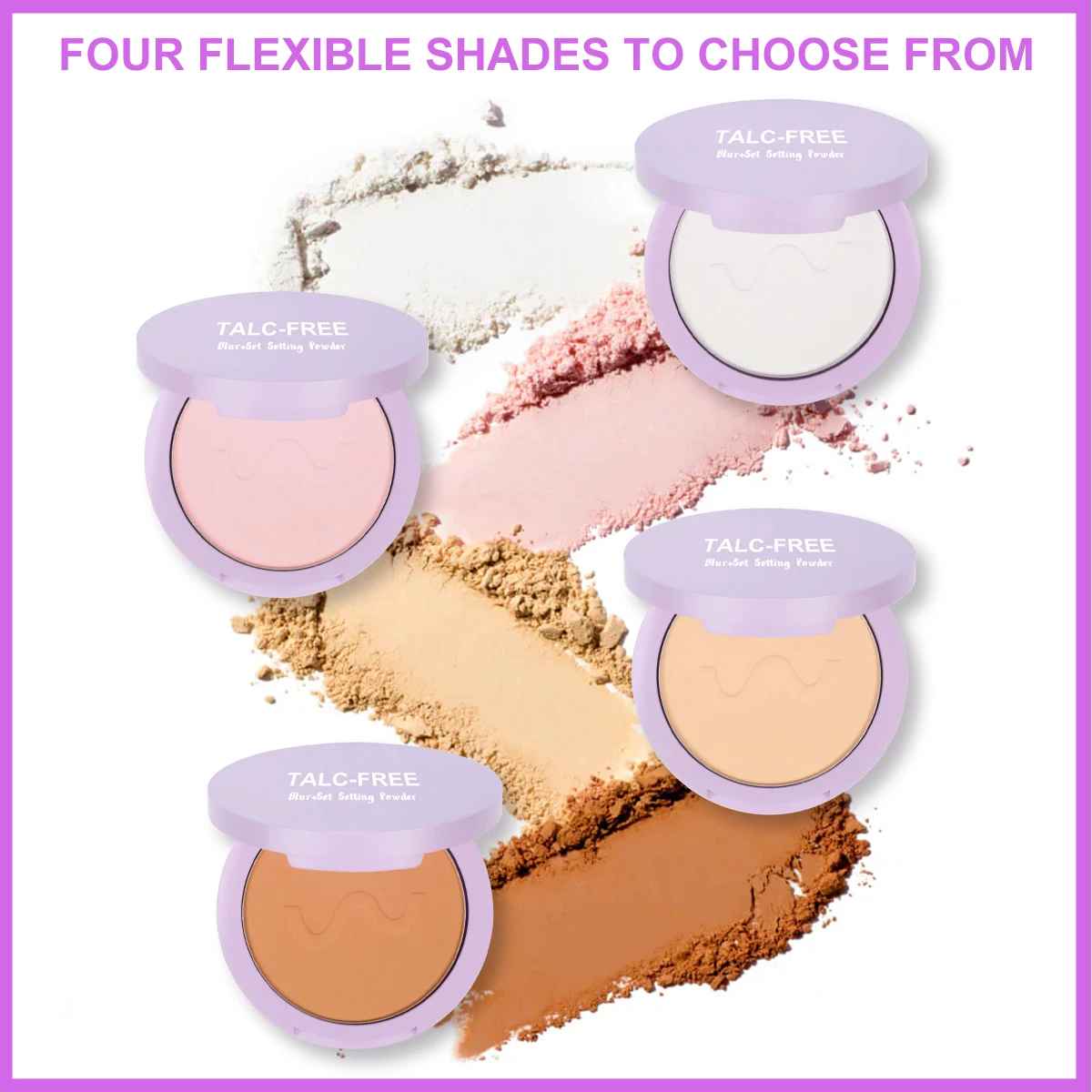 Long Wearing Mineral Setting Powder Palette Custom Logo Vegan Organic Talc Free Translucent Waterproof Pressed Setting Powder