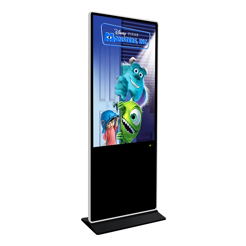 
55 Inch Smart Lcd Ad Player With Floor Stand Advertising Display Monitor Indoor Digital Billboard 