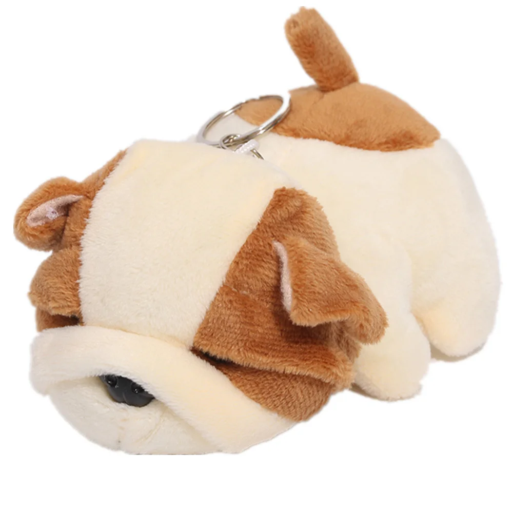 4Colors New Dog Plush Stuffed Toy Soft Animal Dog Keychain Gift Plush Keychain Wholesale