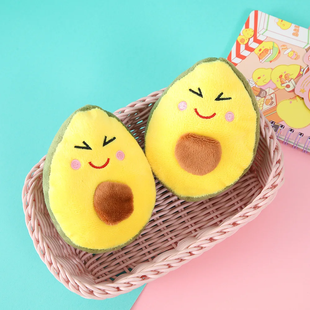 Manufacturers Plush Avocado Fruit Shape Soft Toys For Pets Dogs Cats Puppy