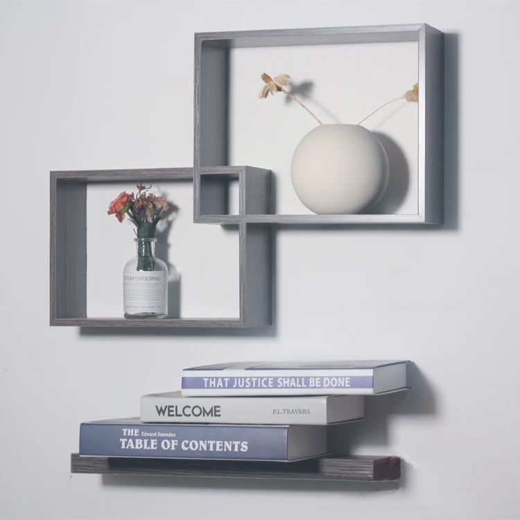 Customized Decorative Wall Shelves Home Decor, Storage Wooden Wall Shelf