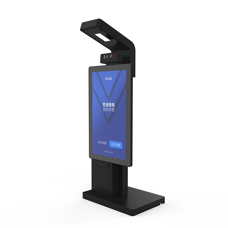 New desktop 15.6 Smart self checkout kiosk  AI visual recognition self service kiosk with age verification for unmanned stores
