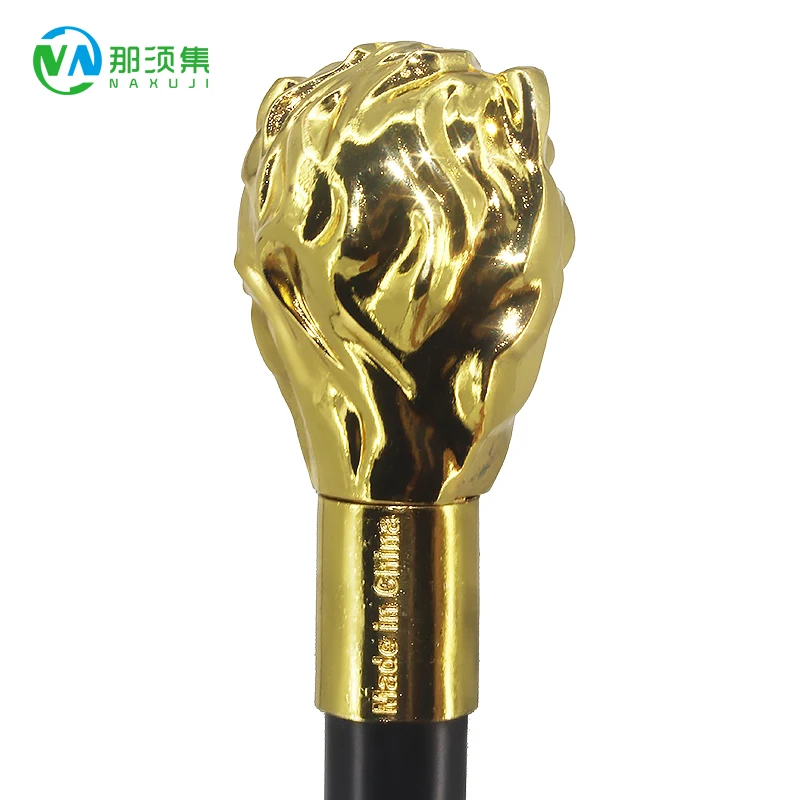 Fashion Walking Stick  Party Decorative Walking Cane Men Golden Lion Head Luxury Walking Stick Elegant Alloy Handle Cane