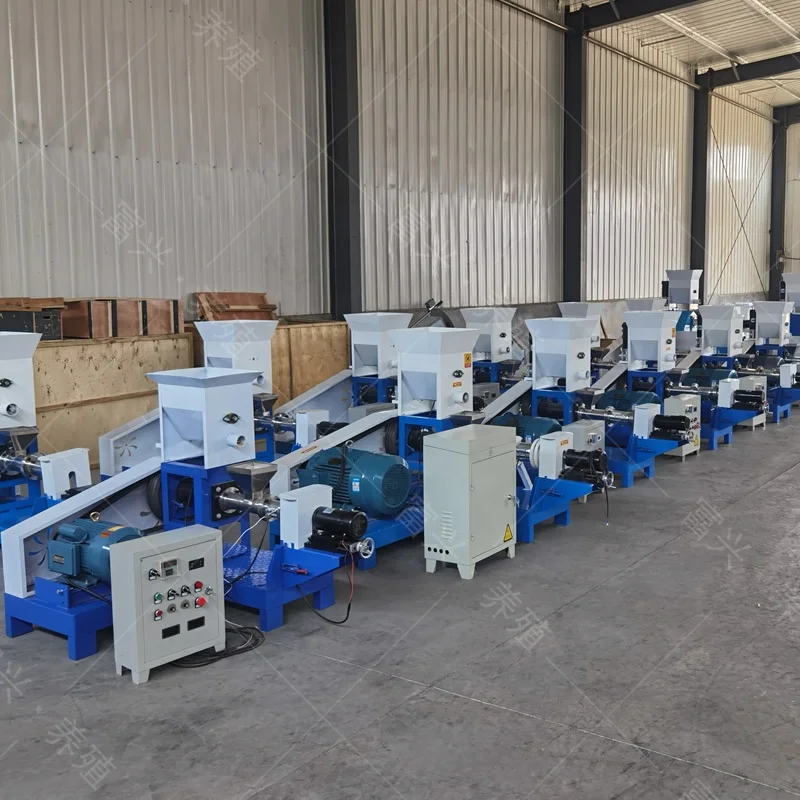 Tilapia feed pellet extruder dog food making pellet machine single screw extruder