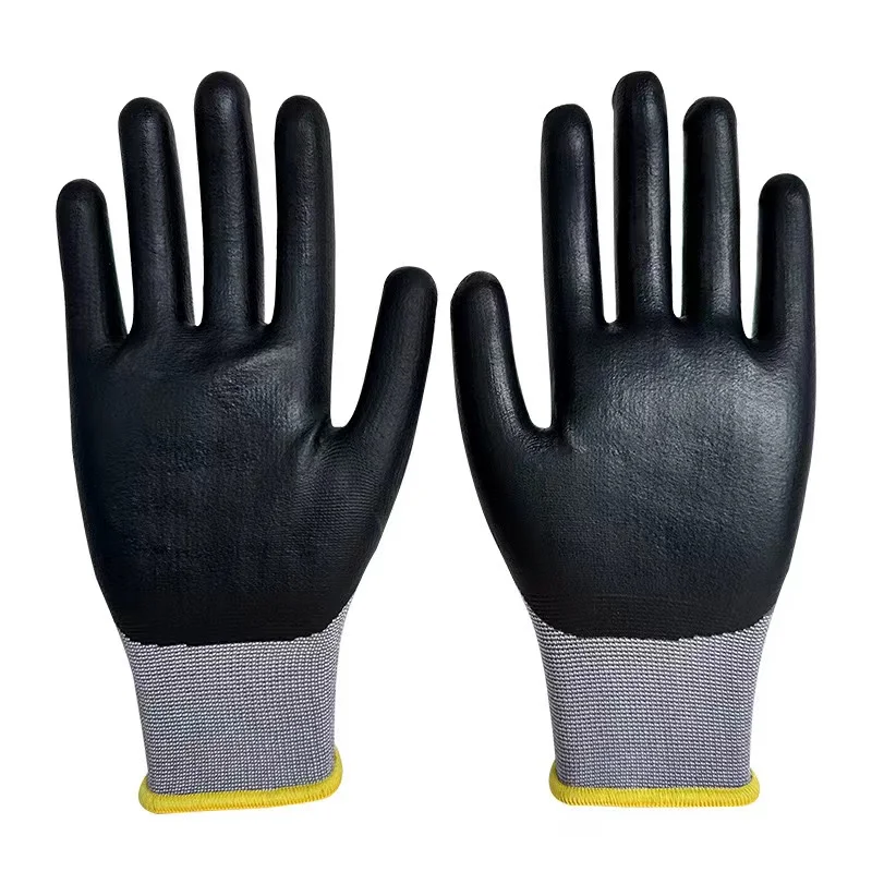 15 калибра нейлон спандекс нитриловая пена с покрытием дышащие хорошее качество ce сертификация рабочие перчатки