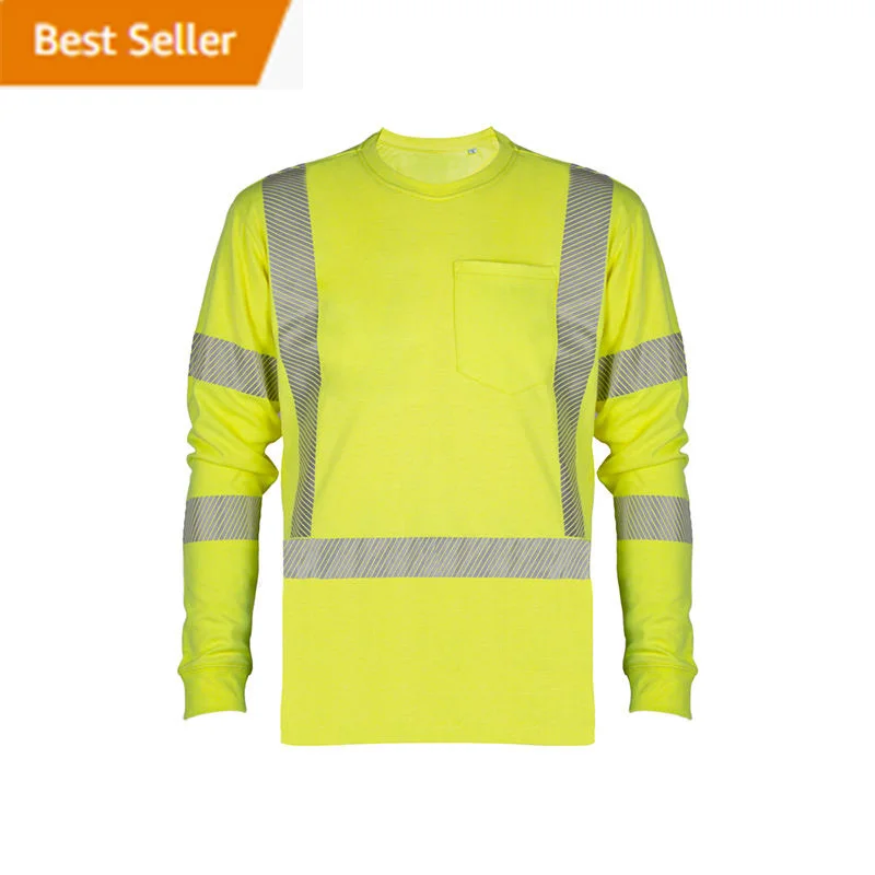 Высококачественная Светоотражающая Защитная Рубашка с длинным рукавом