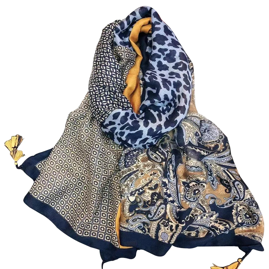 Fashion cotton viscose beach sarong printing women scarf Pareo wholesale