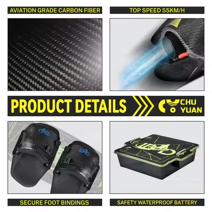Carbon Fiber Unisex Electrical Surfboard for Water Sports with Wholesale Factory Price, Custom Logo, ODM/OEM Available