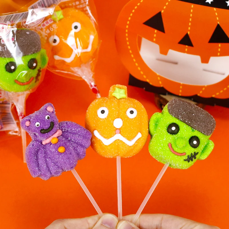 manufacturers twist Halloween candy 16G Funny Sugar Fruity Flavours Marshmallow sweet candy