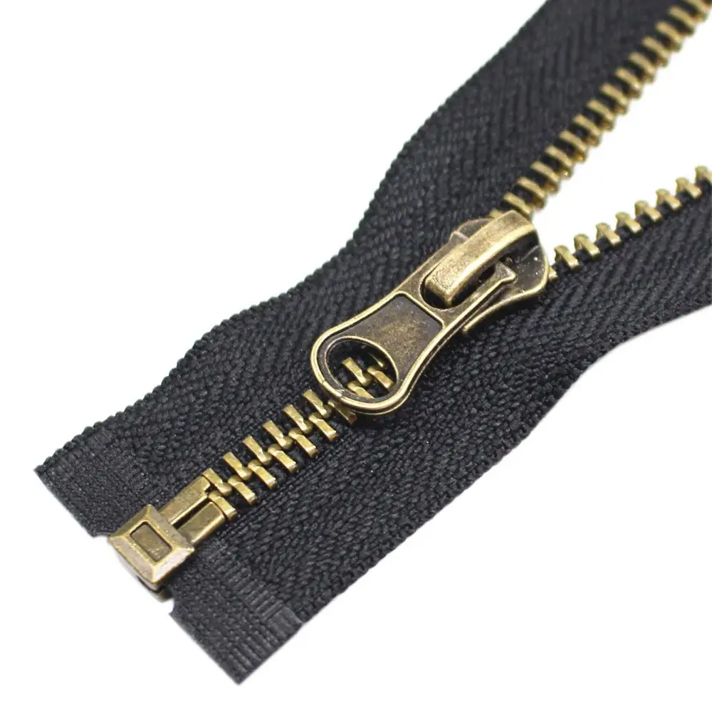 KY #3 #5 #8 #10 zipper for metal teeth custom metal zips Antique Copper zipper for jacket open end Universal zipper of metal