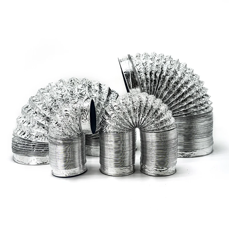 Ventilation Fan Outer Pvc Inner Aluminum Foil Duct Ventilation Flexible Tube Hand Held Joining For Ventilation Duct