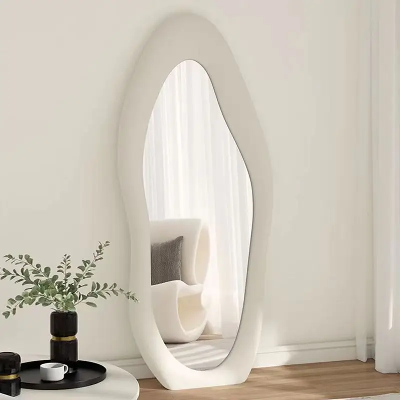 Special Design Mirror Modern Customized Long Shaped Standing Soft Roll Full Length Wall Mirror
