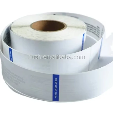 Custom hot selling thermal paper label ticket for RFID tag baggage tag.