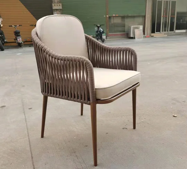 Outdoor Garden Furniture Dining Table and Chair Rope Chairs Dining Sets