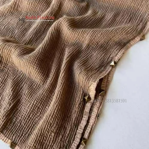 Manufacturer HuaEn pleating machine scarf shawl ruffles plisse TR fabric plisse machine fusing machine fabric garment