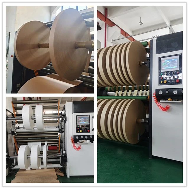 Full Automatic 500meter Speed Paper Roll Slitting Rewinding Machine for Paper Bag Product