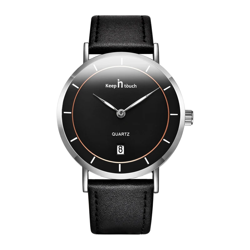 men minimalist watches fashion leather sports wrist watch