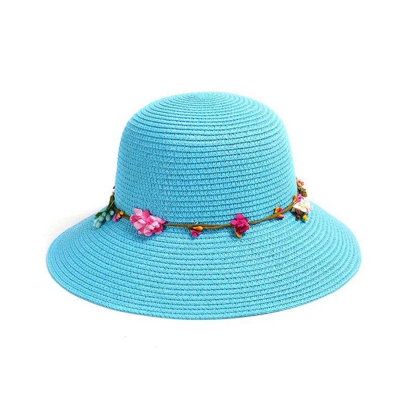Wholesale customized  Summer straw hat foldable hat