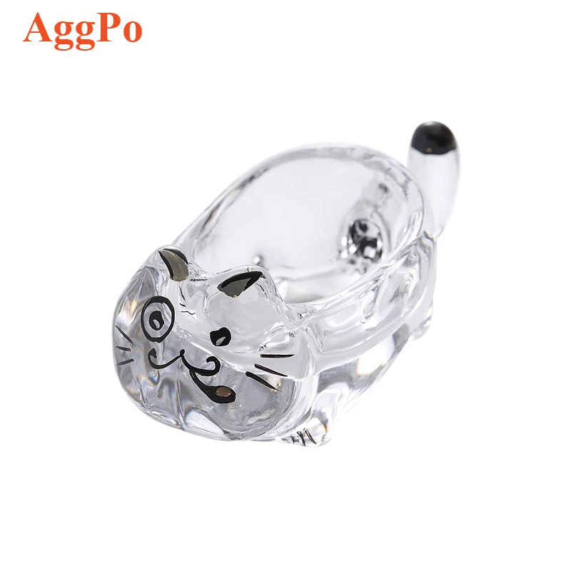 Cute Cats Shape Soy Sauce Dish Cat Dipping Bowls with Chopsticks Holder Small Serving Bowl