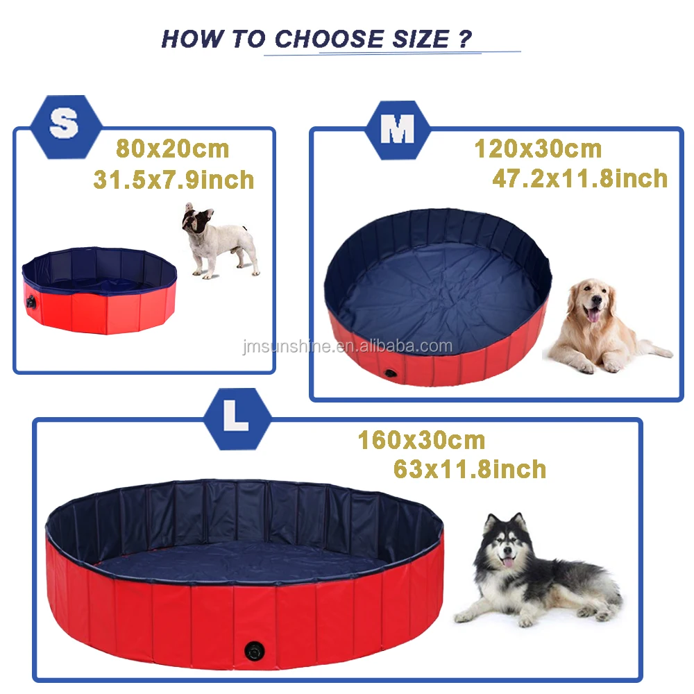 Hot Selling Foldable Dog Paddling Pool Pet Bath tub,Foldable Waterproof Collapsible Doggy Pool Bathing Tub