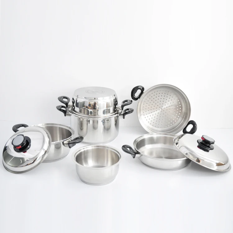 Premium quality kitchen utensils pot set stainless steel 28 pieces pots and pans pans cookware set