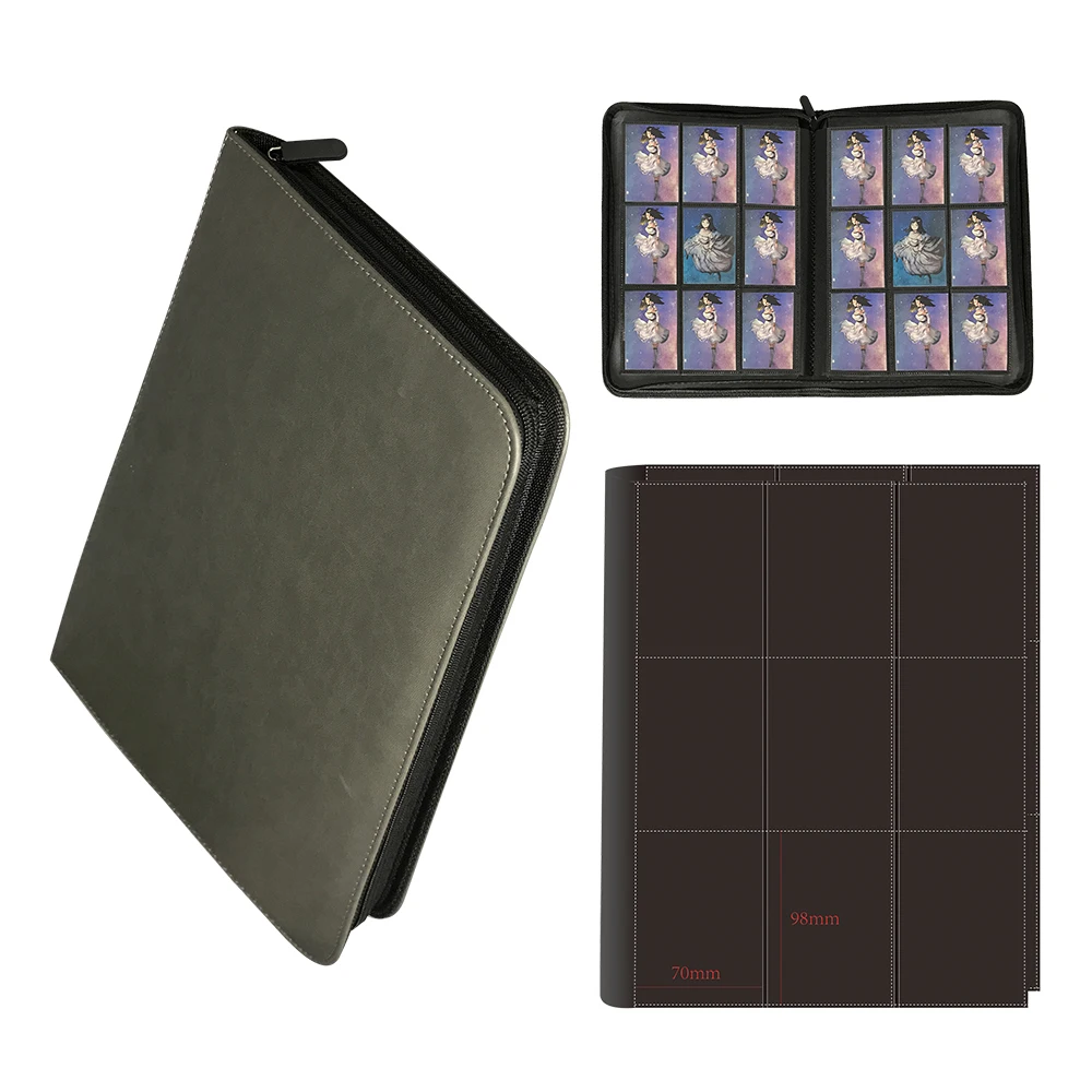 
Game Cards Album Book 20Pcs 360 Pockets Anime Card Collectors Holder Loaded List Capacity Binder Folder Toys for Gifts Kid 