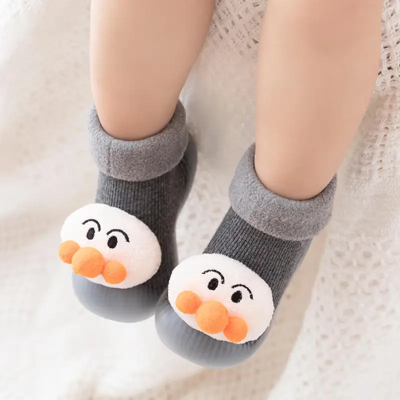 Pink Little Dragon Walking Shoes Preschool Soft Sole Anti slip Socks Cute Thickened Floor Socks