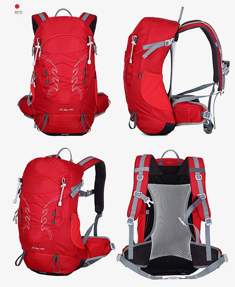 30L Waterproof Hiking Daypack with Rain Cover, Lightweight Travel Trekking Backpack