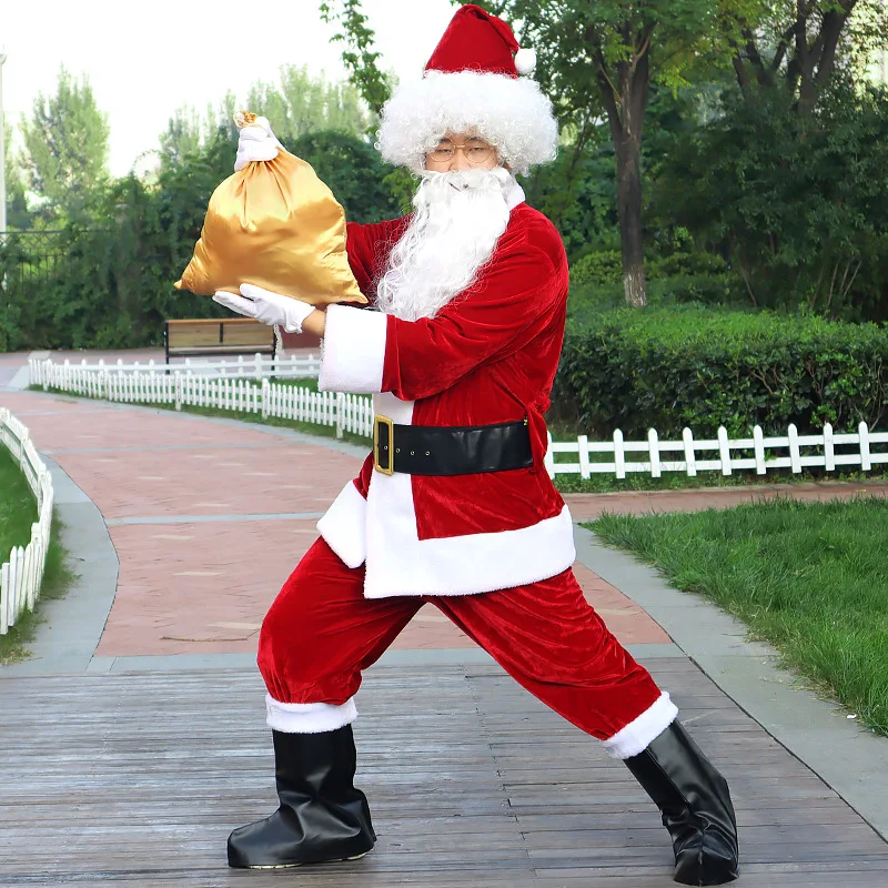  Santa Claus Costume For Adults Cosplay High Quality Thicken And Add Cotton Clothes Fancy 2021 Hot